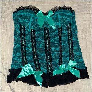 Y2K Grunge Just Sexy Lingerie Corset top and black lace